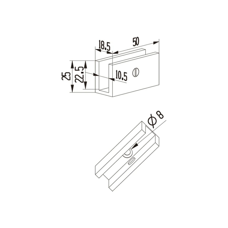 Frameless Shower Bracket Structure