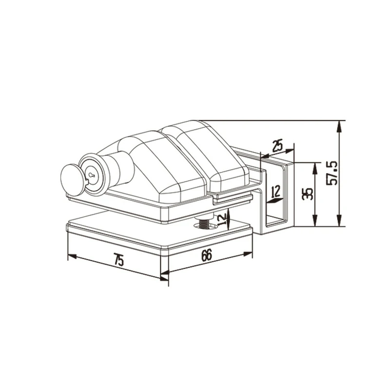 Pool Fence Glass Door Gate Latch Structure