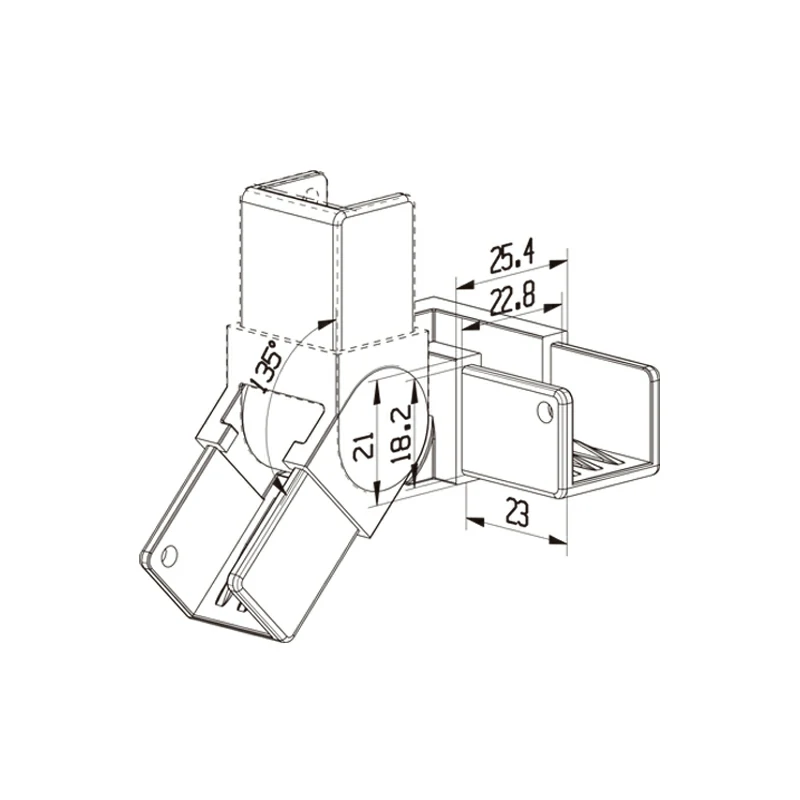 Adjustable Vertical Joiner Left Structure