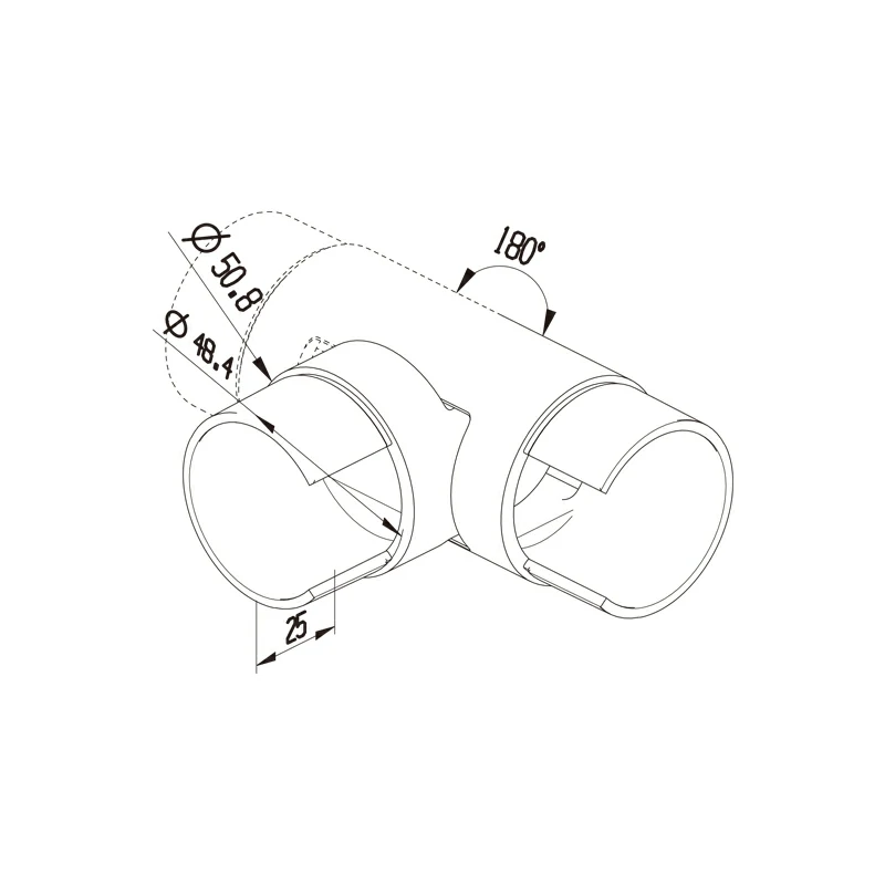 Round Rail Up & Down Adjustable Tube Joiner Structure