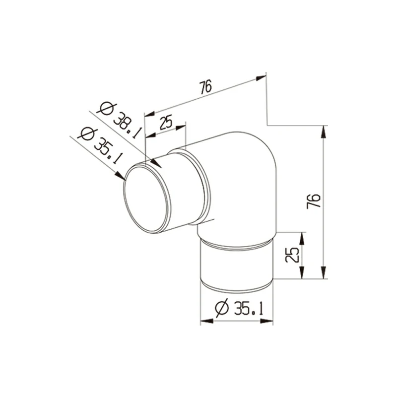 90 Degree Flush Elbow Structure