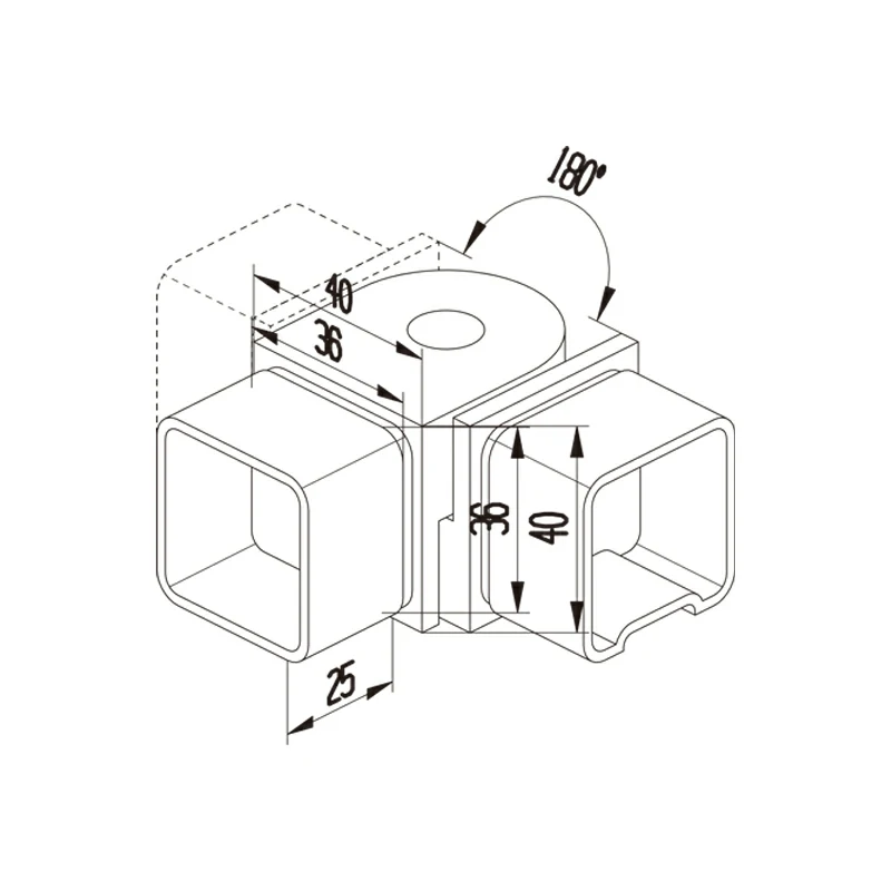 Square Adjustable Elbow Connector Structure