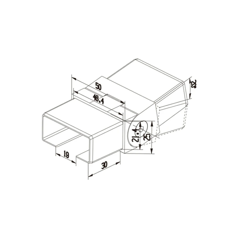 Square top Stainless Steel Adjustable Rail Connector Structure