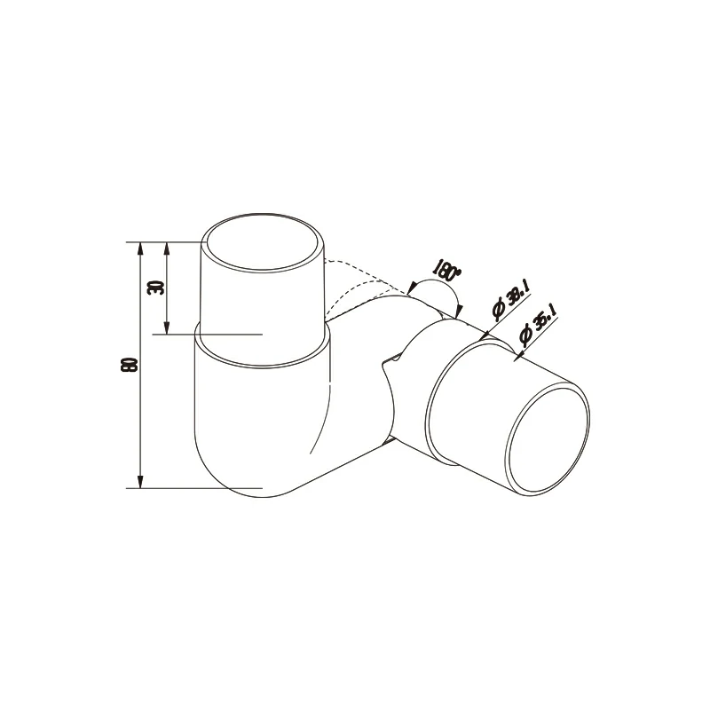 Corner Stair Railing Connector Structure