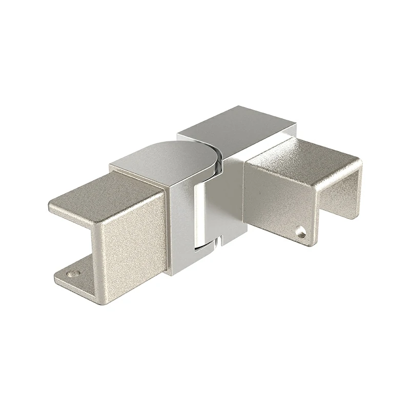 Stainless Steel Square Top Rail 25x21mm Vertical Adjustable Connector Right