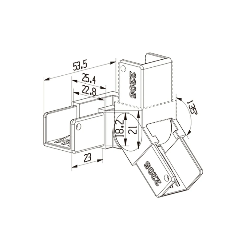 Vertical Joiner Adjustable Right Structure